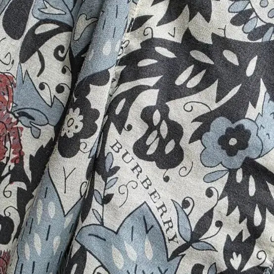 [BUNJANG] Burberry Floral Pattern Blouse UK6 / (정품)BURBERRY 버버리,  플라워 패턴 블라우스 UK6, 거의