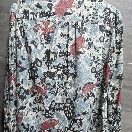 [BUNJANG] Burberry Floral Pattern Blouse UK6 / (정품)BURBERRY 버버리,  플라워 패턴 블라우스 UK6, 거의