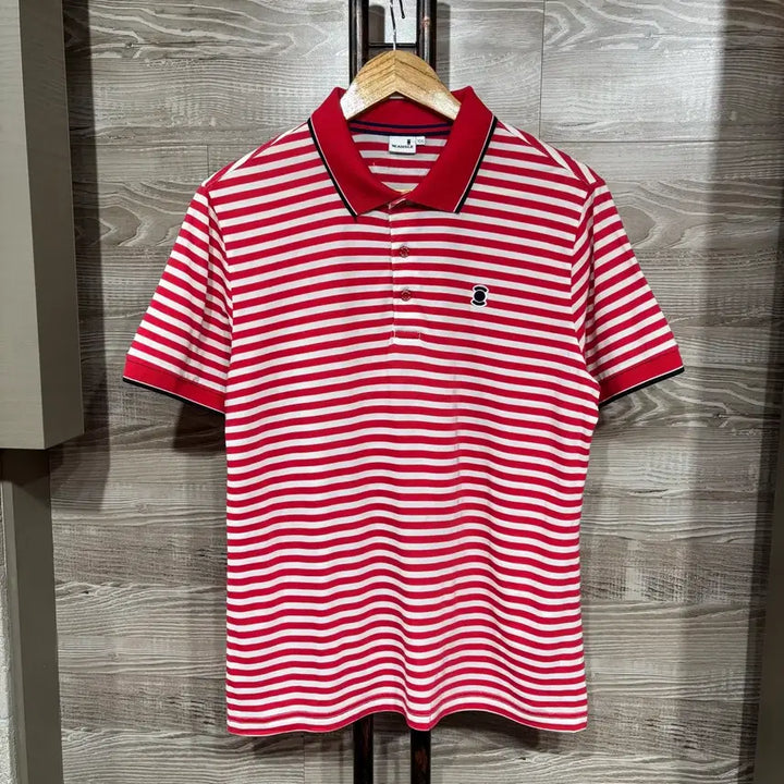[BUNJANG] Wide Angle Stripe Short Sleeve T-shirt (L) / 와이드앵글 스트라이프 반팔티 L(nbb292 카라 티셔츠