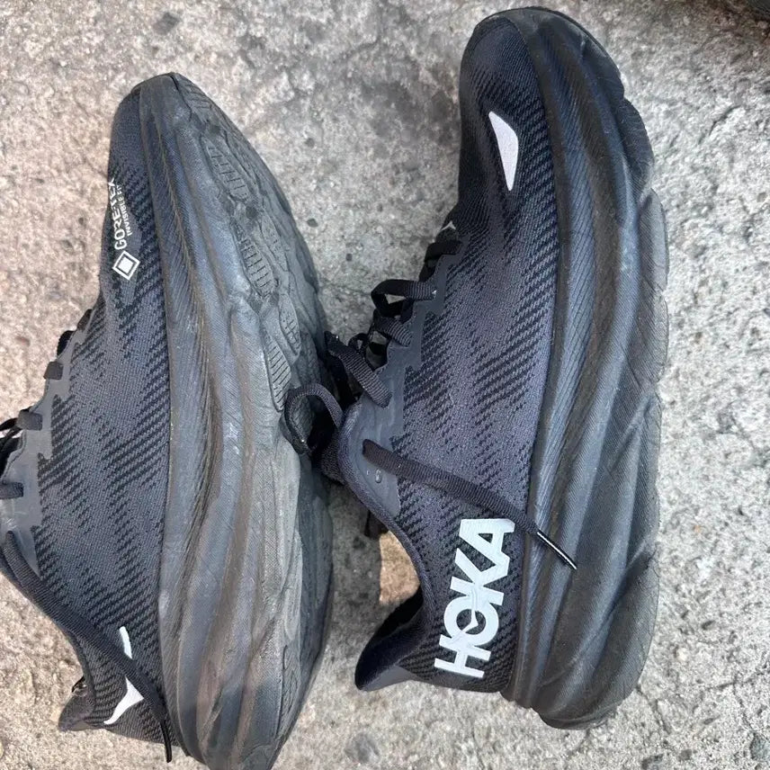 [BUNJANG] Hoka Clifton 9 GTX Black Running Shoes / 호카 클리프톤9 블랙 고어텍스 런닝화