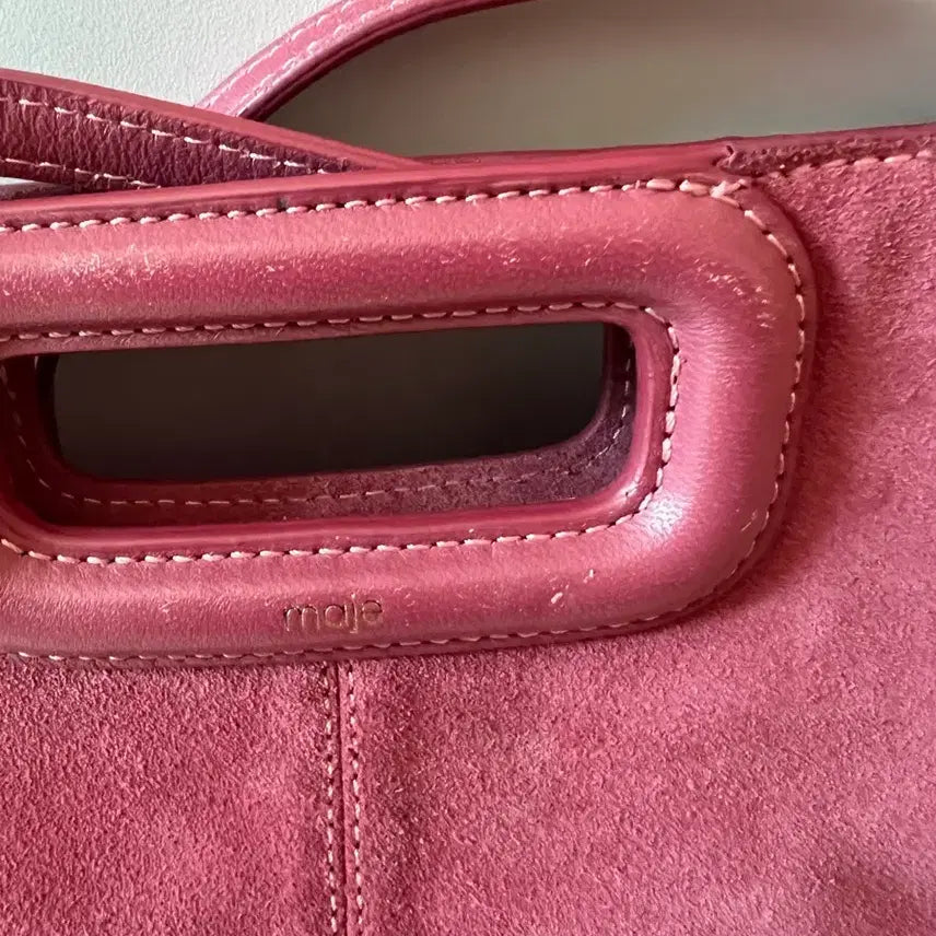 [BUNJANG] Maje Suede Cowhide 2-Way Crossbody Bag - Light Burgundy / 마쥬 스에이드 소가죽 크로스백 라이트 버건디색 2way