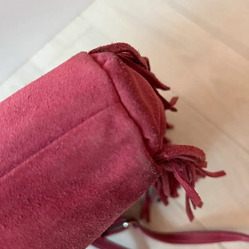 [BUNJANG] Maje Suede Cowhide 2-Way Crossbody Bag - Light Burgundy / 마쥬 스에이드 소가죽 크로스백 라이트 버건디색 2way