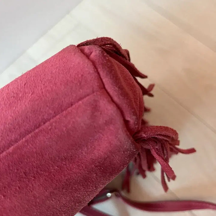[BUNJANG] Maje Suede Cowhide 2-Way Crossbody Bag - Light Burgundy / 마쥬 스에이드 소가죽 크로스백 라이트 버건디색 2way