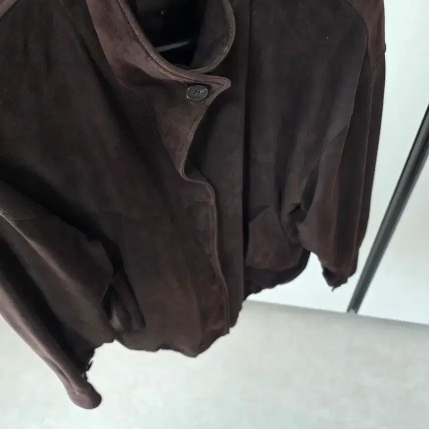[BUNJANG] VERDEMAR Suede High-Neck Oversized Jumper / VERDEMAR 스웨이드 하이넥 오버핏 점퍼 딥브라운