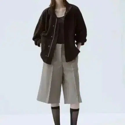 [BUNJANG] VERDEMAR Suede High-Neck Oversized Jumper / VERDEMAR 스웨이드 하이넥 오버핏 점퍼 딥브라운