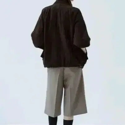 [BUNJANG] VERDEMAR Suede High-Neck Oversized Jumper / VERDEMAR 스웨이드 하이넥 오버핏 점퍼 딥브라운