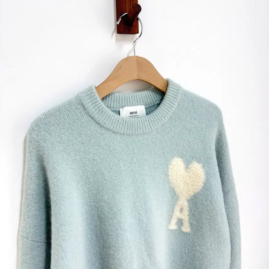 [BUNJANG] M Army Big Heart Logo Alpaca Knit / { M } 아미 빅하트 로고 알파카 니트