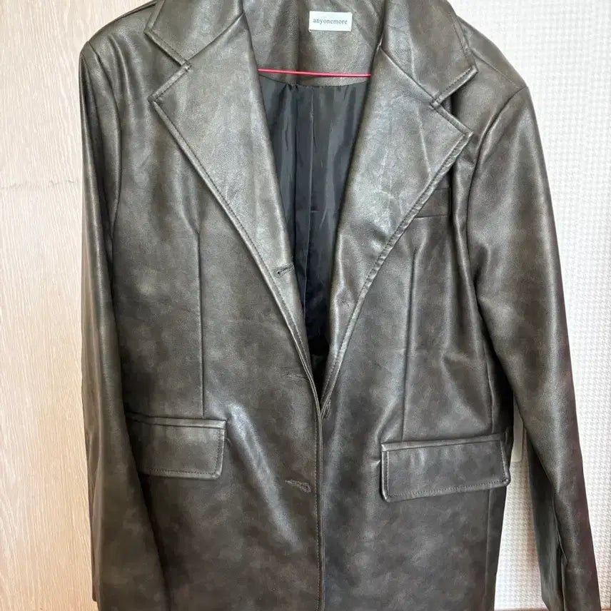 [BUNJANG] ANOTHERONE Sein Leather Blazer Jacket Brown / 애니원모어 세인 레더 블레이저 자켓 브라운