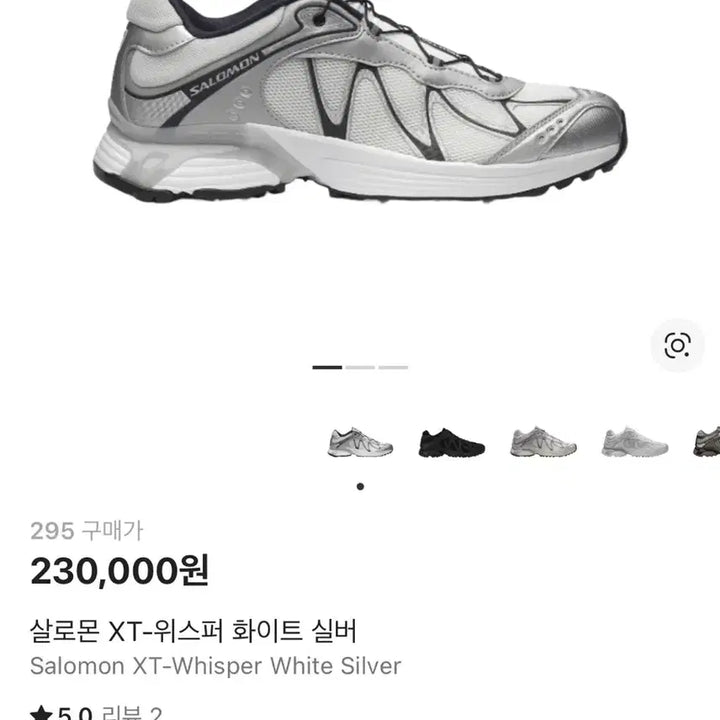 [BUNJANG] Salomon XT-WISP White Silver Sneakers / 살로몬 XT-위스퍼 화이트 실버 295