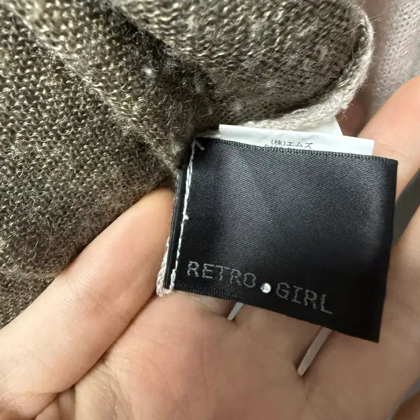 [SOLD OUT] 일본빈티지 레트로걸 retrogirl 아이보리 레이어드 단추 긴팔티