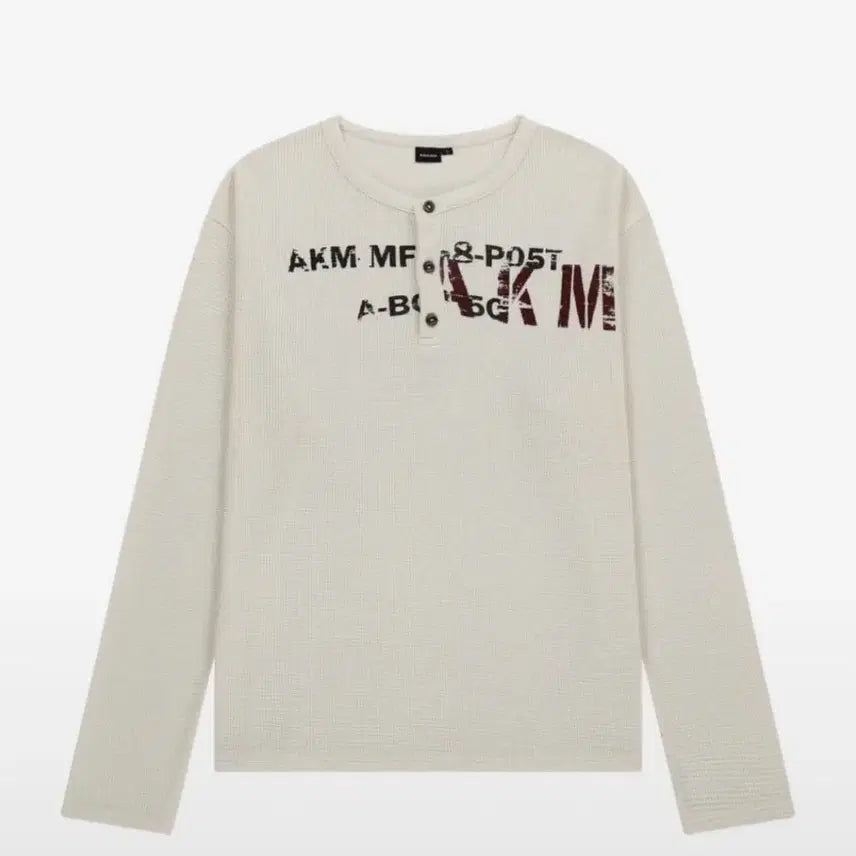 [SOLD OUT] 아캄 와플 헨리넥 아이보리 1사이즈