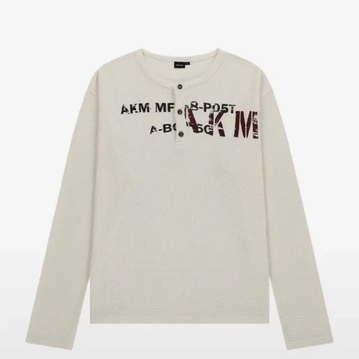[SOLD OUT] 아캄 와플 헨리넥 아이보리 1사이즈