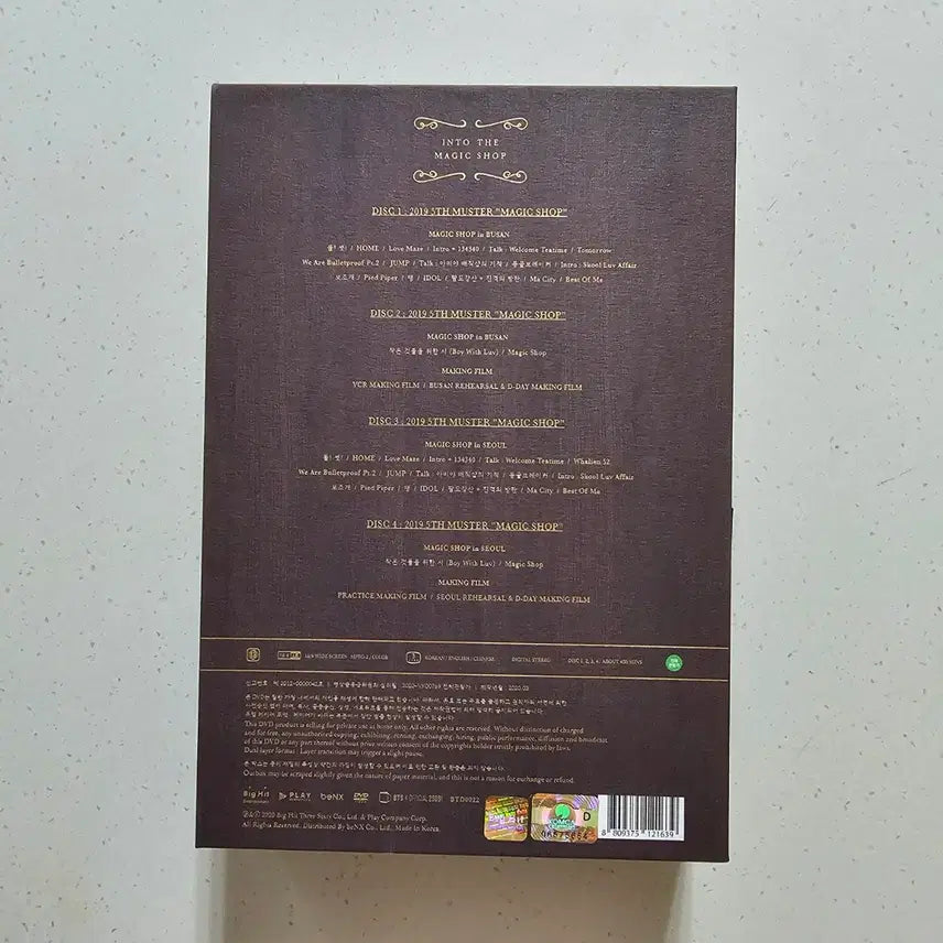 [SOLD OUT] 방탄소년단 BTS 5TH 머스터 매직샵 DVD 머오터 머5터