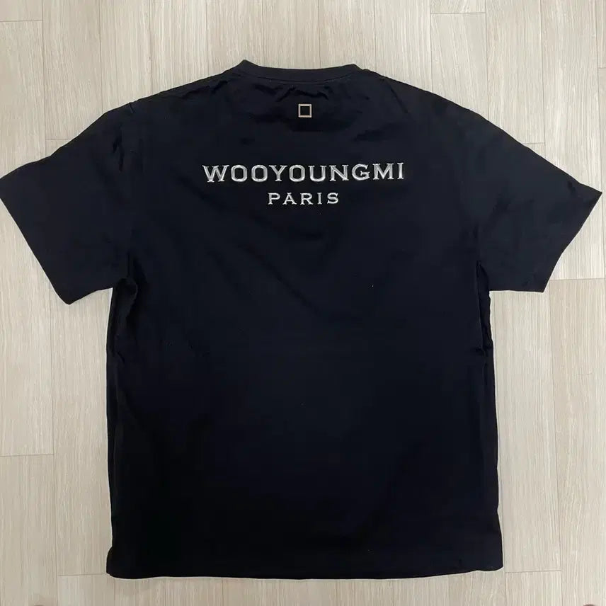[BUNJANG] Wooyoungmi Logo Short Sleeve Black T-shirt / 우영미 로고 반팔 블랙 48