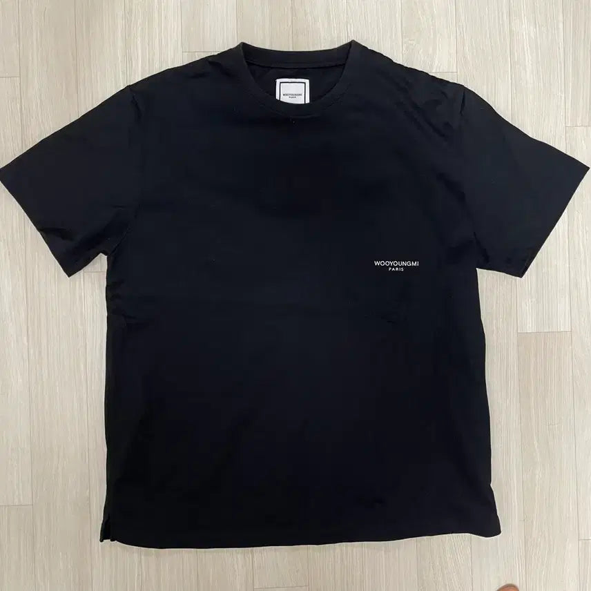 [BUNJANG] Wooyoungmi Logo Short Sleeve Black T-shirt / 우영미 로고 반팔 블랙 48