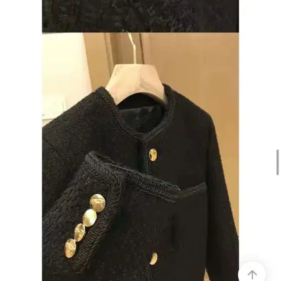 [BUNJANG] Celine-style Tweed Short Jacket / 셀린느st 노카라 트위드 숏 자켓