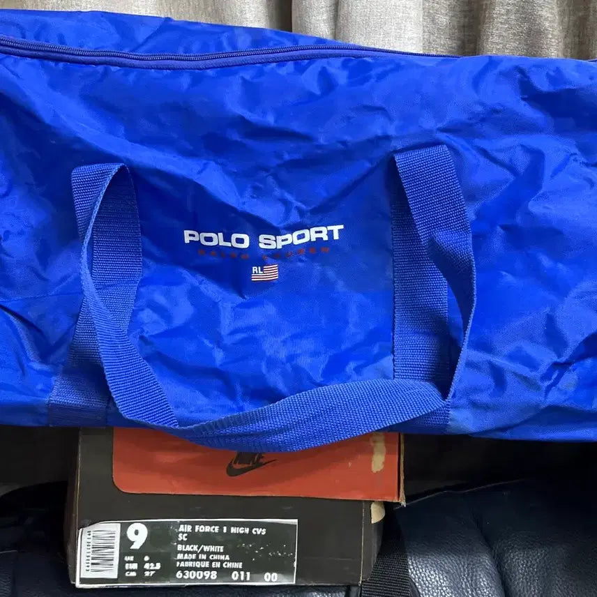 [BUNJANG] Polo Sport Blue Duffel Bag / 90년대 폴로 스포츠 블루 빅 더플백 보스턴백