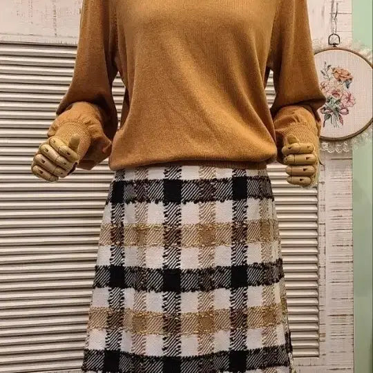 [BUNJANG] Anteiler Check Skirt (Size 66) / 새상품   앤테일러  66   체크  스커트