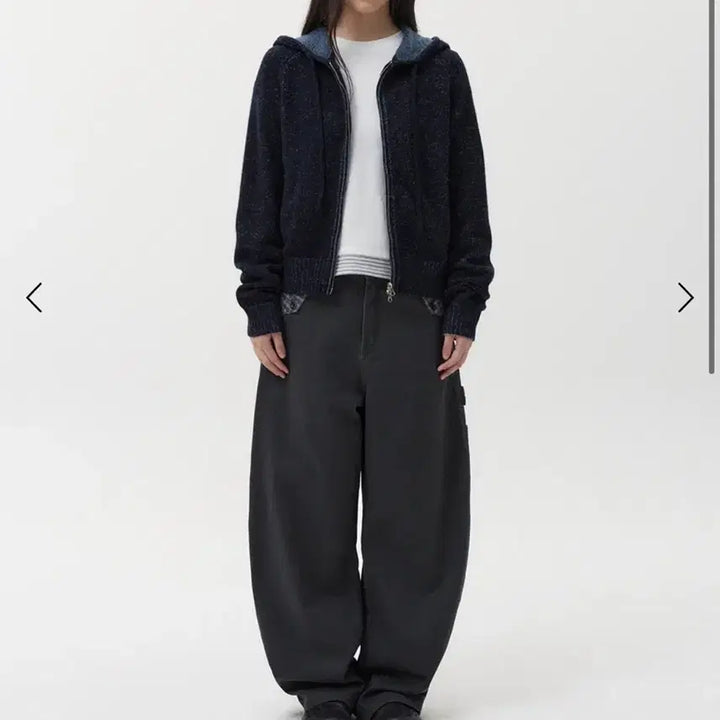 [BUNJANG] OHESIO Check Pocket Carpenter Pants Charcoal / 오헤시오 체크 포켓 카펜터 팬츠 차콜