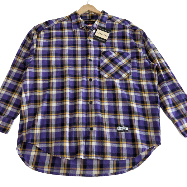 [SOLD OUT] ADVISORY 어드바이저리 체크셔츠 퍼플 L