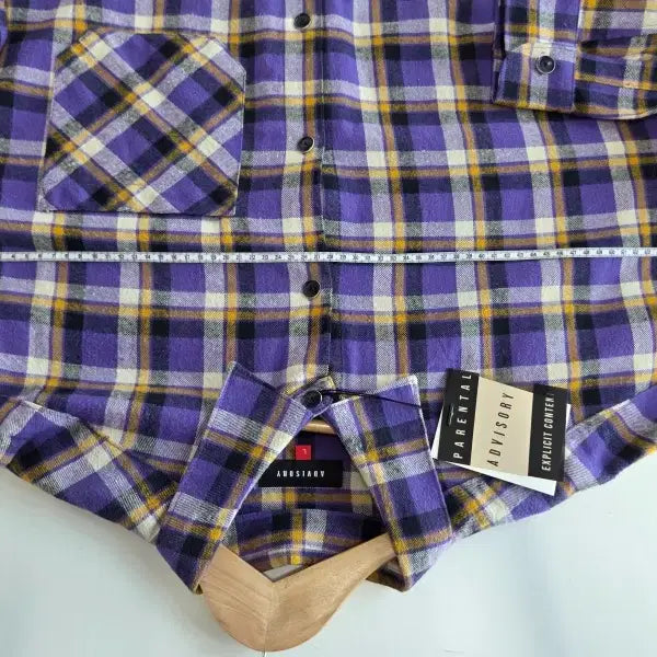 [SOLD OUT] ADVISORY 어드바이저리 체크셔츠 퍼플 L