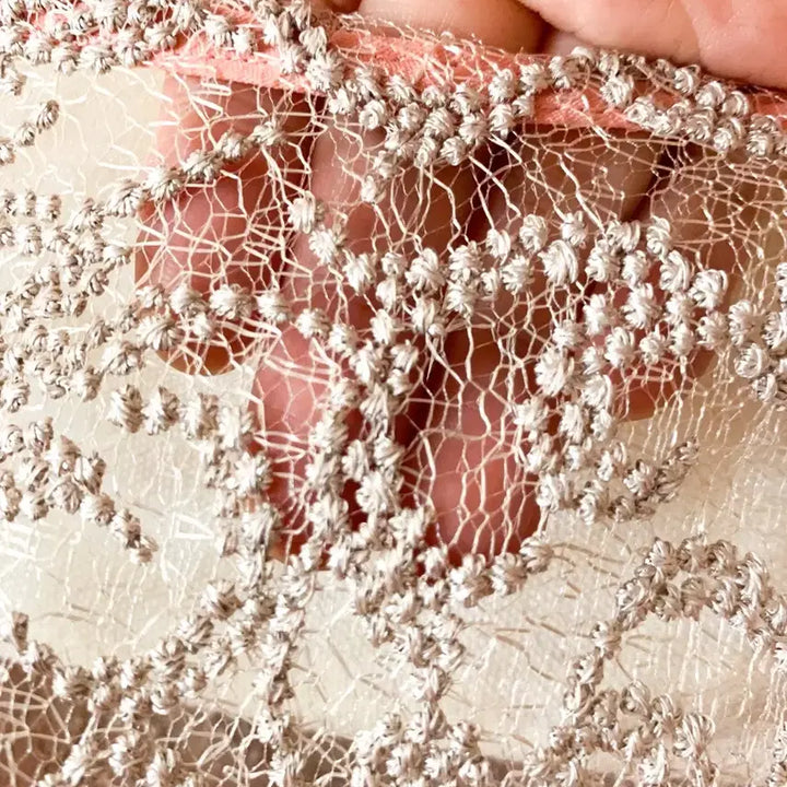 [BUNJANG] Paul &amp; Joe Silk Lace Shirred Blouse / [S] 폴앤조 실크 코르돈 레이스 플레어 블라우스