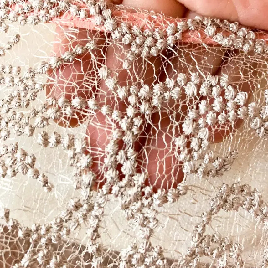 [BUNJANG] Paul &amp; Joe Silk Lace Shirred Blouse / [S] 폴앤조 실크 코르돈 레이스 플레어 블라우스