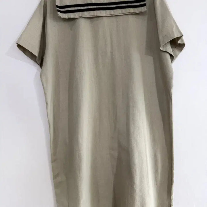 [BUNJANG] Sailor Collar Oatmeal Mini Dress / 오트밀 컬러 세일러카라 미니 원피스