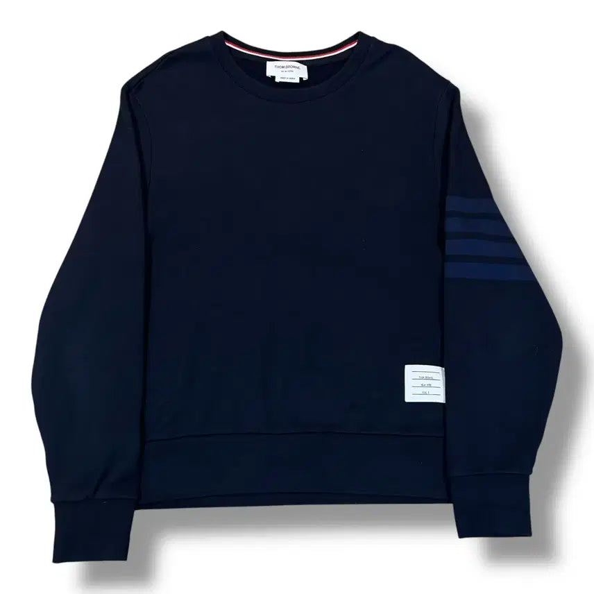 [BUNJANG] Thom Browne 4-Bar Navy Sweatshirt / Thom Browne 정품 블루완장 4바 네이비 맨투맨