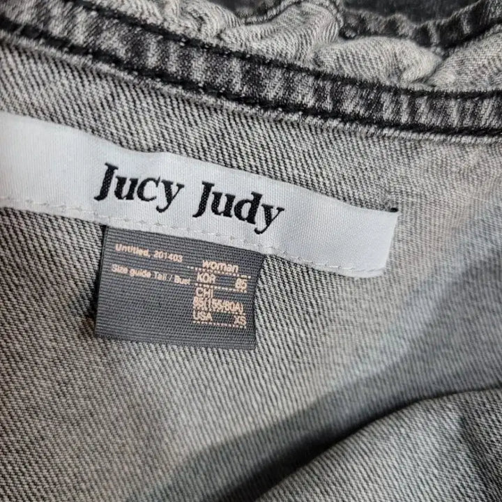 [BUNJANG] Black Denim Frill Dress / 블랙 멜린지컬러 부드러운 데님면 100퍼 프릴 원피스