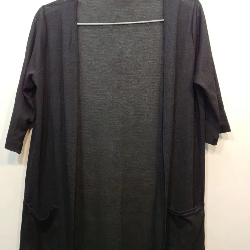 [BUNJANG] Unspecified Long Black Cardigan / 롱 가디건 블랙 포켓 반팔형80~85사이즈여름  63235