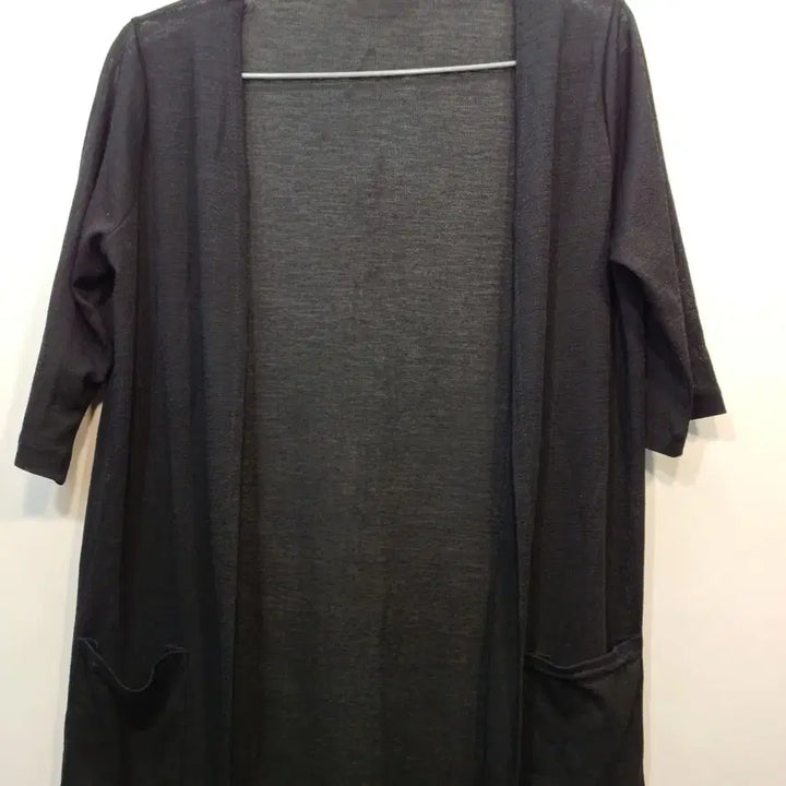 [BUNJANG] Unspecified Long Black Cardigan / 롱 가디건 블랙 포켓 반팔형80~85사이즈여름  63235