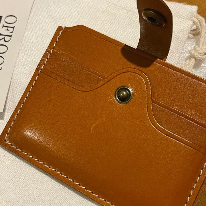 [BUNJANG] Aging Cowhide Slim Card Wallet / 에이징 소가죽 슬림 카드지갑