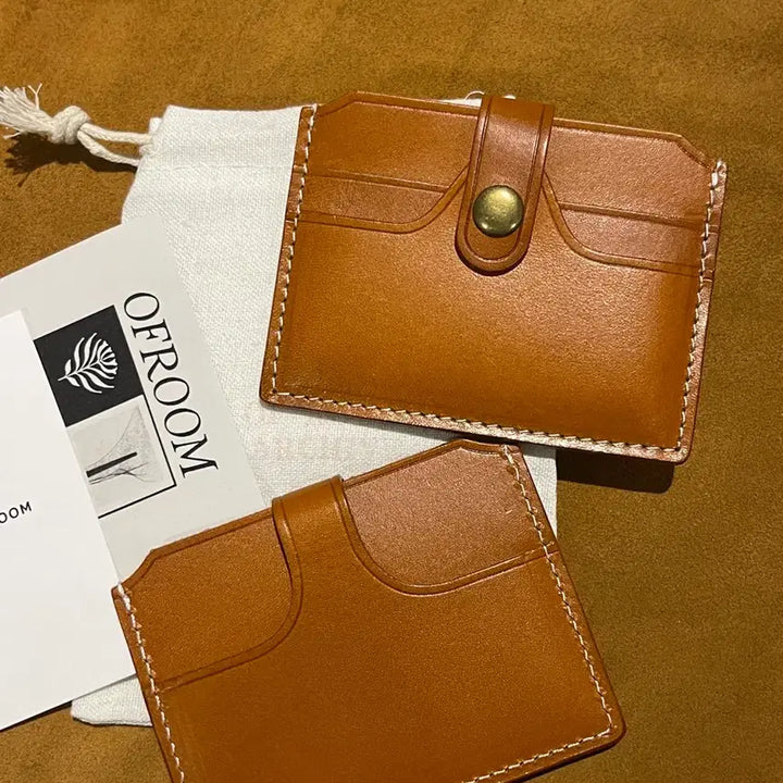 [BUNJANG] Aging Cowhide Slim Card Wallet / 에이징 소가죽 슬림 카드지갑