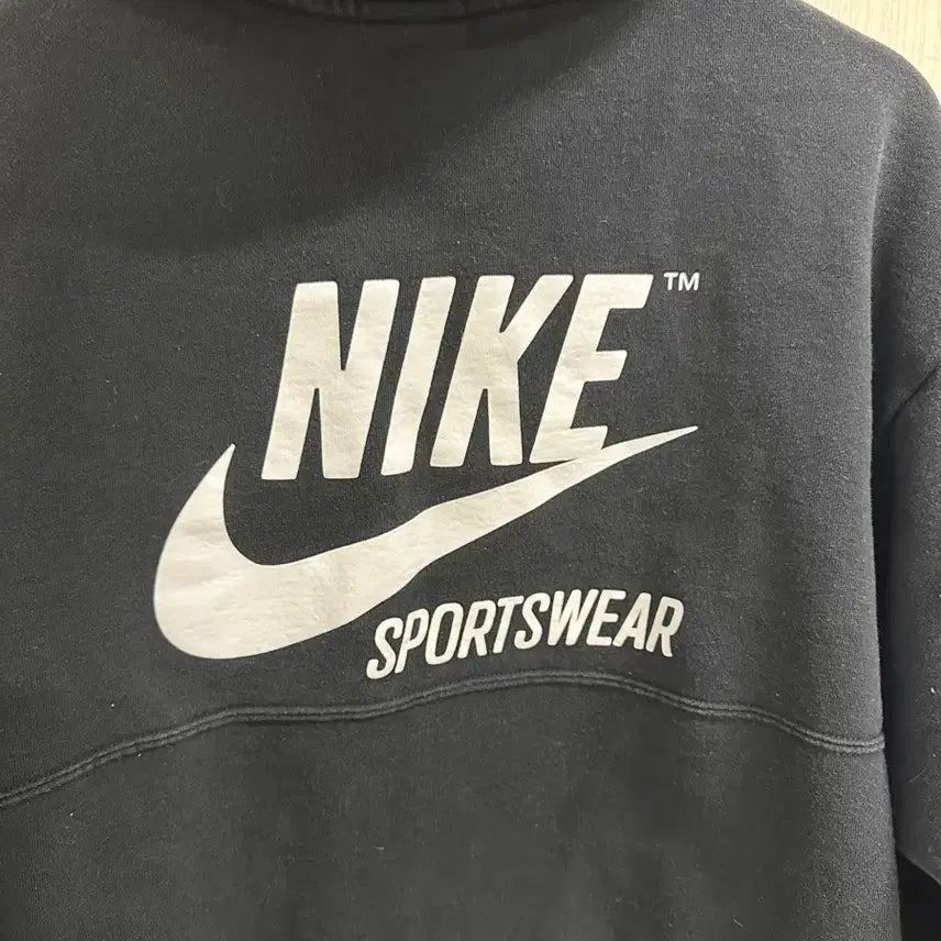[BUNJANG] Nike Half-Zip Hoodie / 나이키 블랙 하프집업 후드티