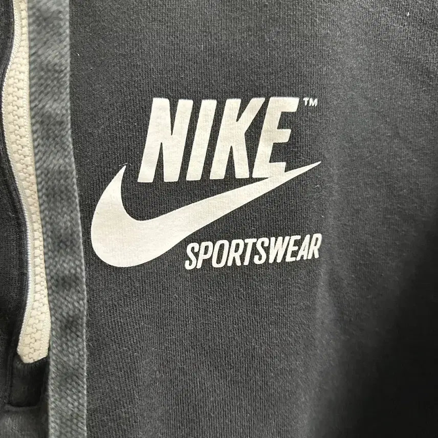 [BUNJANG] Nike Half-Zip Hoodie / 나이키 블랙 하프집업 후드티