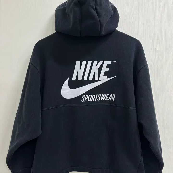 [BUNJANG] Nike Half-Zip Hoodie / 나이키 블랙 하프집업 후드티