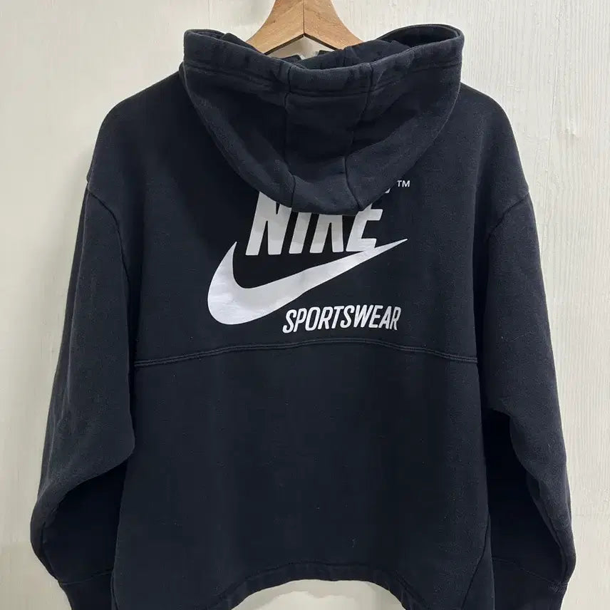 [BUNJANG] Nike Half-Zip Hoodie / 나이키 블랙 하프집업 후드티