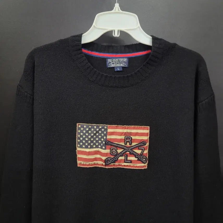 [BUNJANG] Polo Ralph Lauren US Flag Wool Knit Sweater / POLO JEANS 랄프로렌 성조기 성조기 울니트