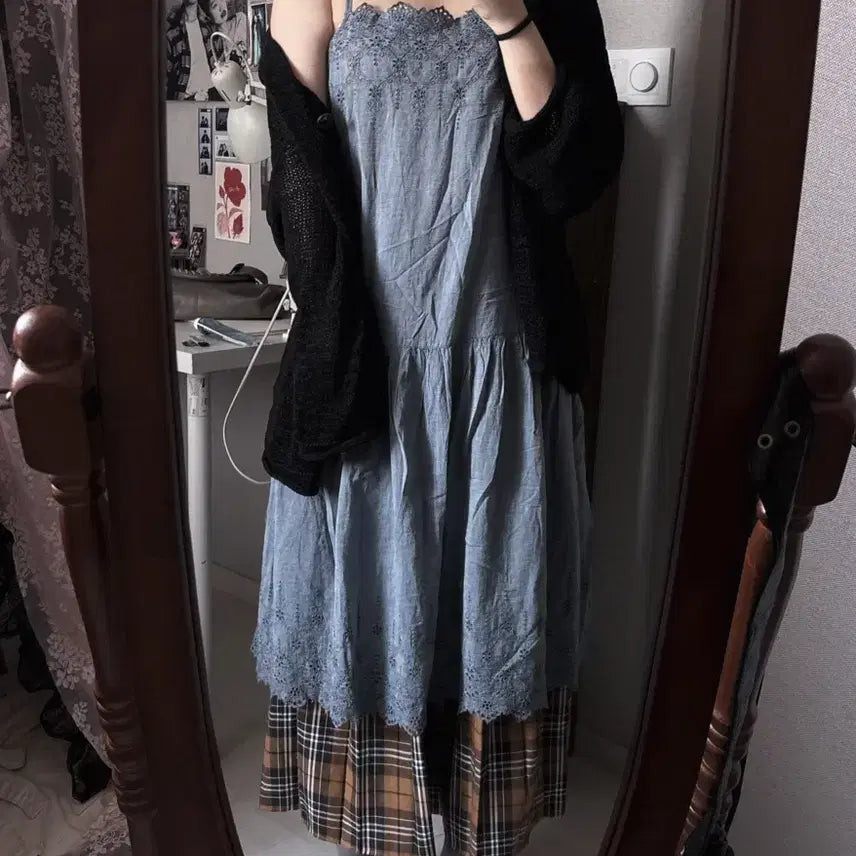 [BUNJANG] Vintage Mori Girl Long Skirt / 일본 빈티지 모리걸 롱스커트
