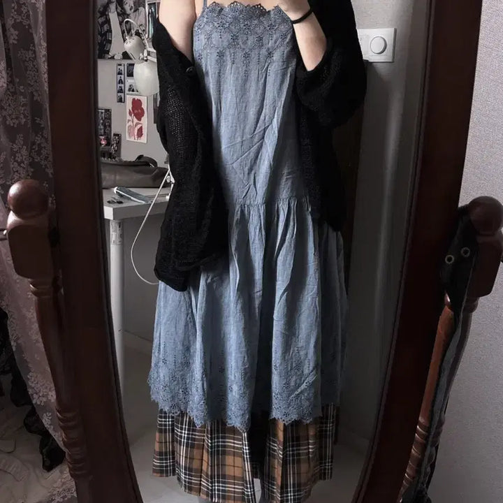 [BUNJANG] Vintage Mori Girl Long Skirt / 일본 빈티지 모리걸 롱스커트