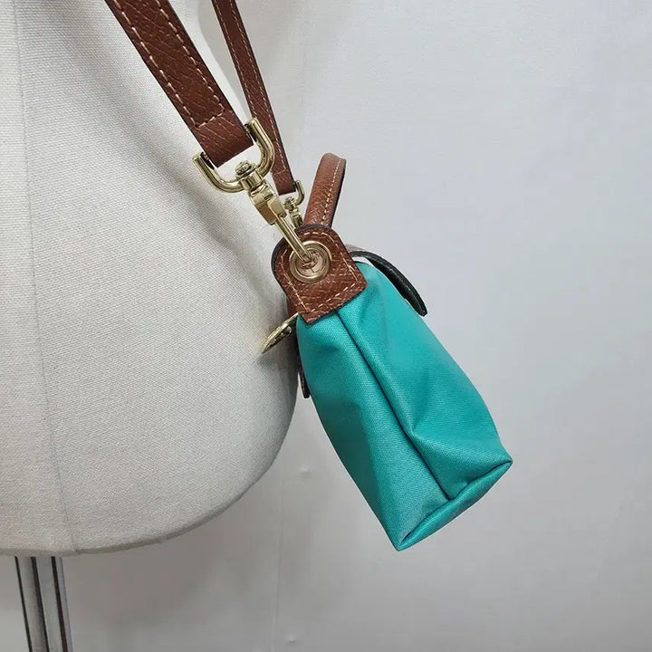 [BUNJANG] Longchamp Le Pliage Original Handle Pouch Mint / 롱샴 르플리아쥬 오리지널 핸들 파우치 민트