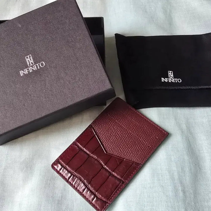 [SOLD OUT] 인피니토 악어가죽 버건디 카드지갑 새제품