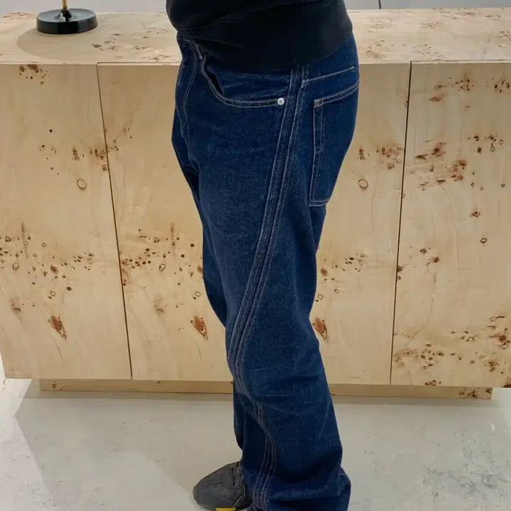 [BUNJANG] NVRFRGT Curved Denim Pants / NVRFRGT 네버포겟 커브드 데님팬츠