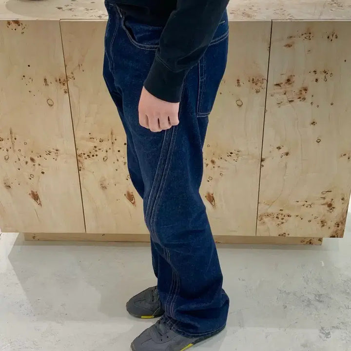 [BUNJANG] NVRFRGT Curved Denim Pants / NVRFRGT 네버포겟 커브드 데님팬츠