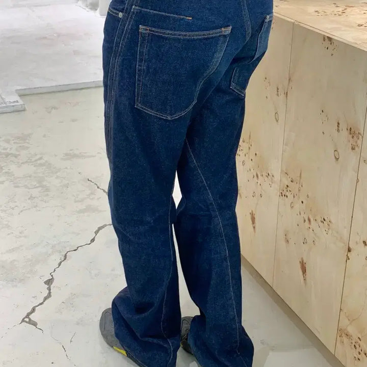 [BUNJANG] NVRFRGT Curved Denim Pants / NVRFRGT 네버포겟 커브드 데님팬츠