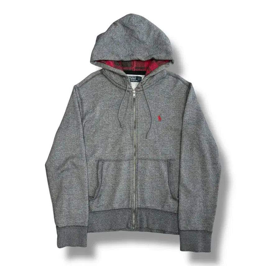 [BUNJANG] Polo Ralph Lauren Gray Fleece Lined Hoodie / Polo Ralph Lauren 그레이 기모 후드 집업