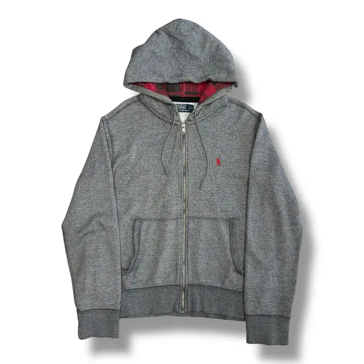 [BUNJANG] Polo Ralph Lauren Gray Fleece Lined Hoodie / Polo Ralph Lauren 그레이 기모 후드 집업