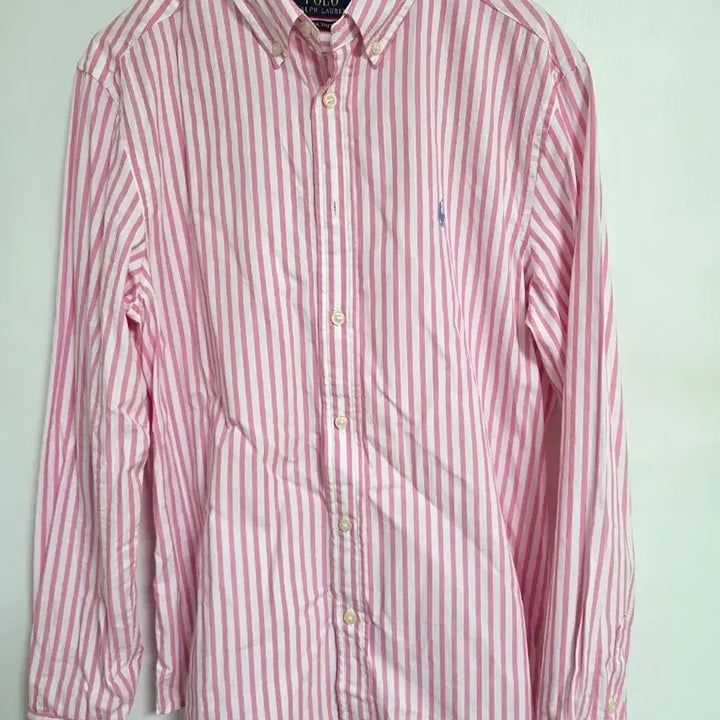 [BUNJANG] Polo Ralph Lauren Boys Pink Striped Shirt / 폴로 랄프로렌 보이즈 핑크 스트라이프 셔츠