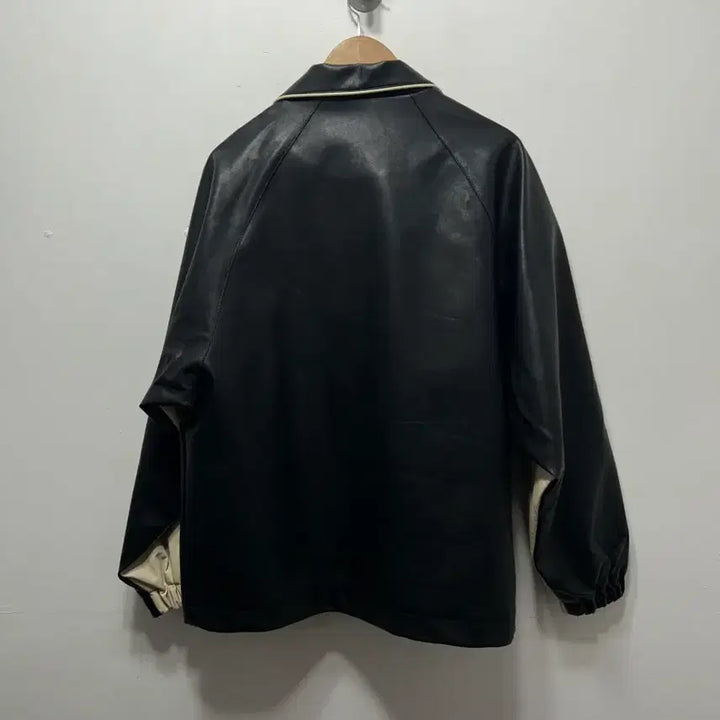 [BUNJANG] LAPLUDGE STORE Black Leather Jacket L Stadium / LAPLUDGE STORE 블랙 레더 자켓 L 스타디움